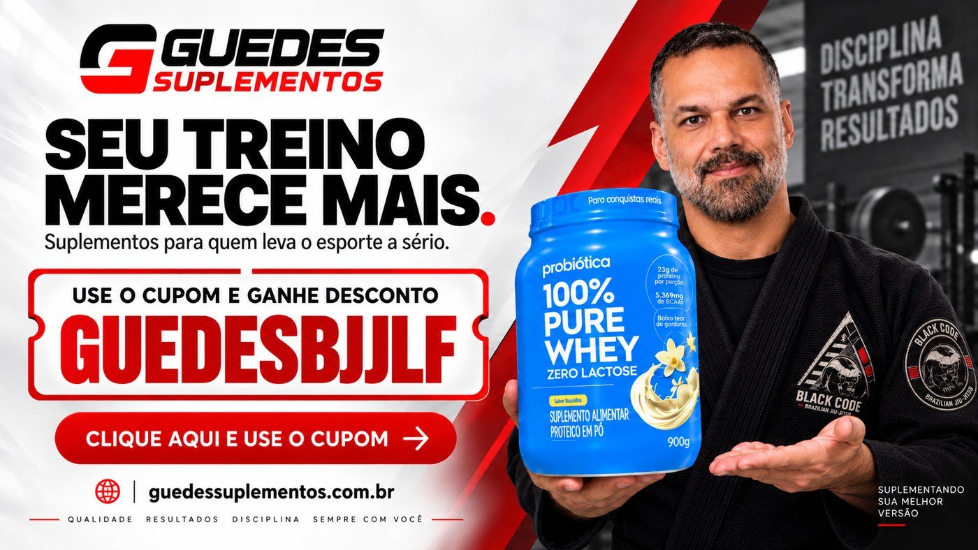 Guedes Suplementos — use o cupom GUEDESBJJLF e ganhe desconto