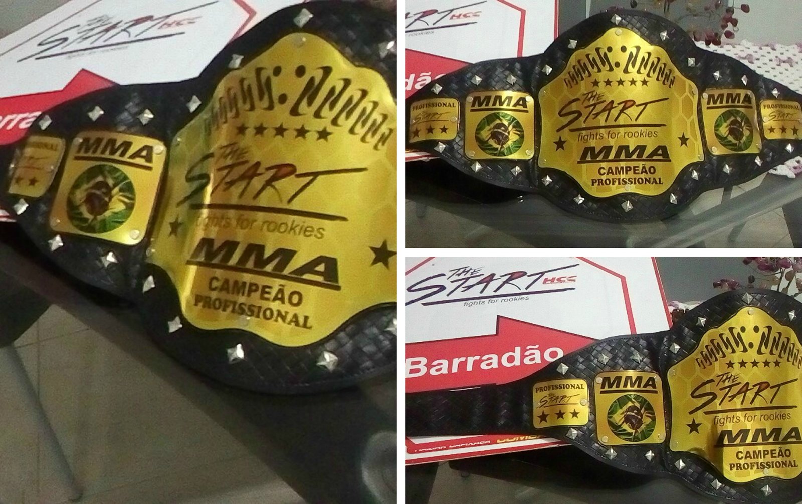 Confira imagens do cinturão da 2ª edição do evento de MMA "The Start" — Federação de Jiu-Jitsu
