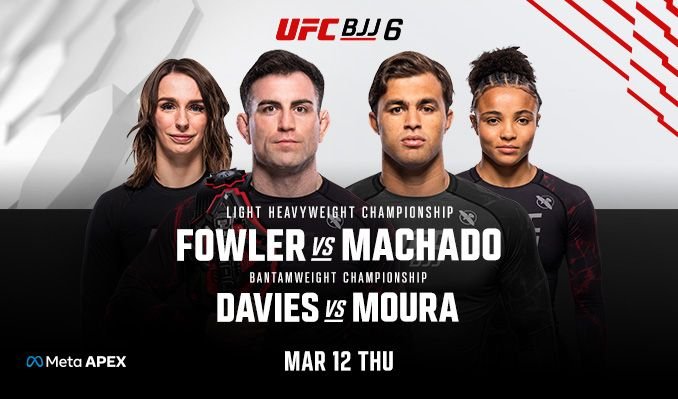 UFC BJJ 6: Card completo e prévia de Fowler vs. Machado — Federação de Jiu-Jitsu