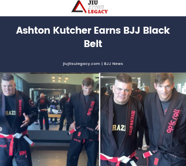 Ashton Kutcher conquista faixa-preta de BJJ — Federação de Jiu-Jitsu