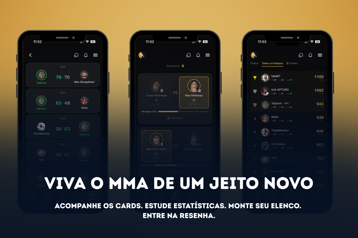 Divirta-se de graça com o novo Fantasy Game sobre MMA — Federação de Jiu-Jitsu