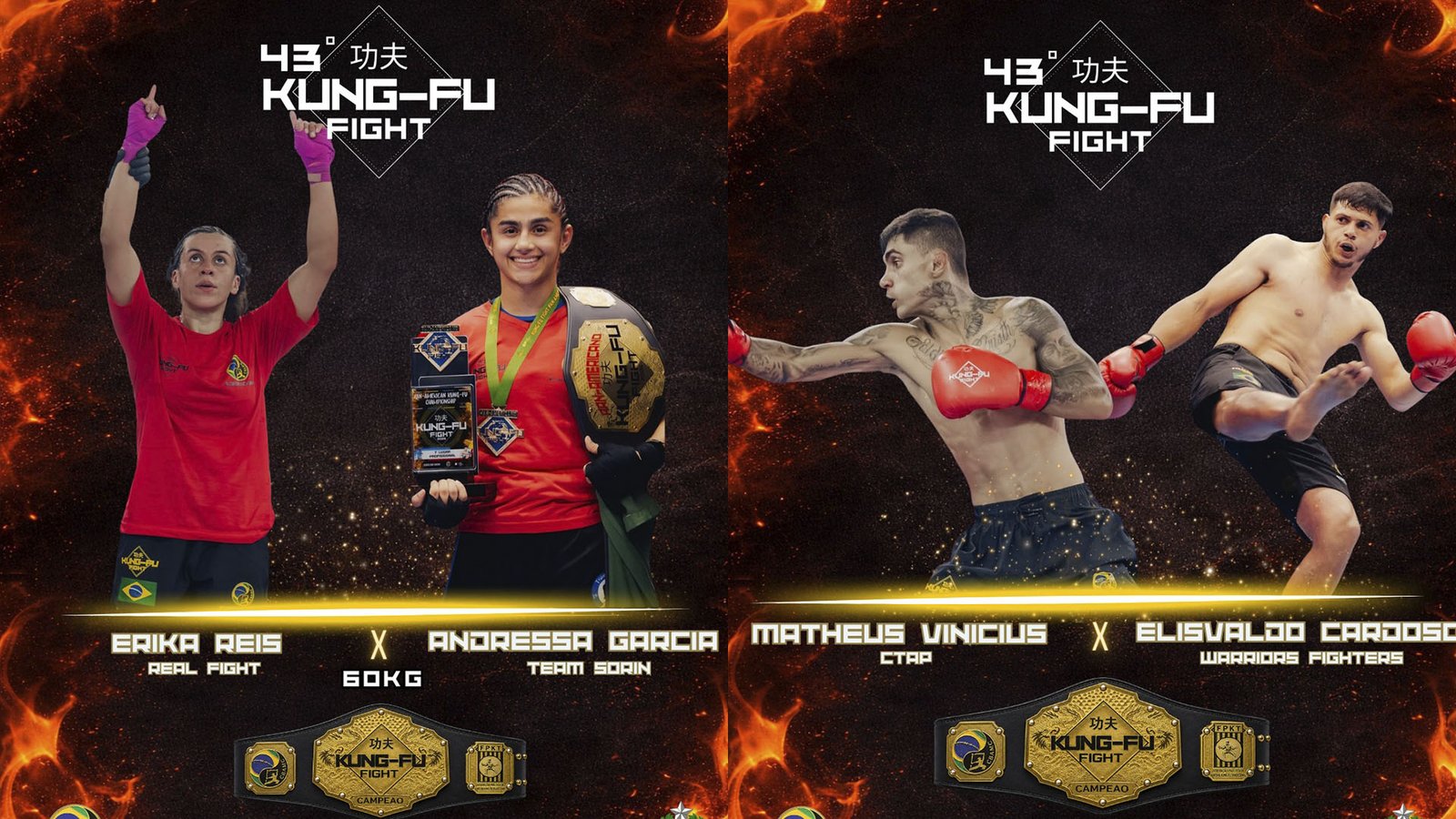 Cinturões estarão em jogo no 43º Kung-Fu Fight — Federação de Jiu-Jitsu