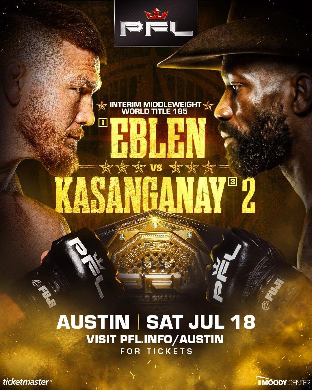 Card completo do PFL Austin, horário ESPN | Eblen vs. Kasanganay 2 — Federação de Jiu-Jitsu