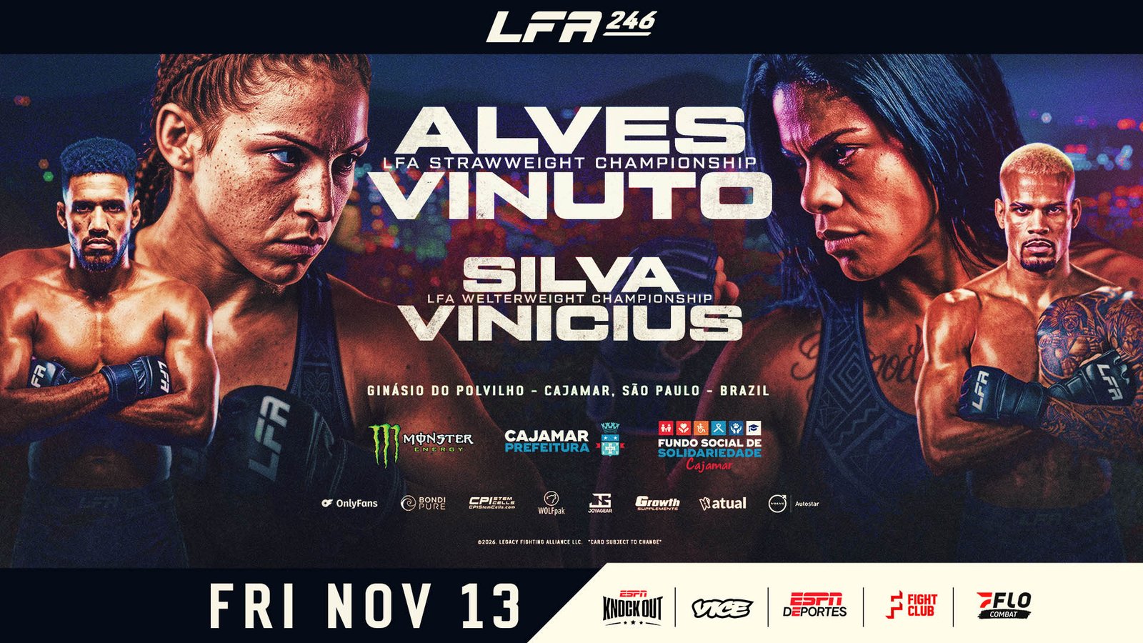 LFA anuncia card completo de sua próxima edição no Brasil, em Cajamar (SP) — Federação de Jiu-Jitsu, Brazilian Jiu-Jitsu Federation